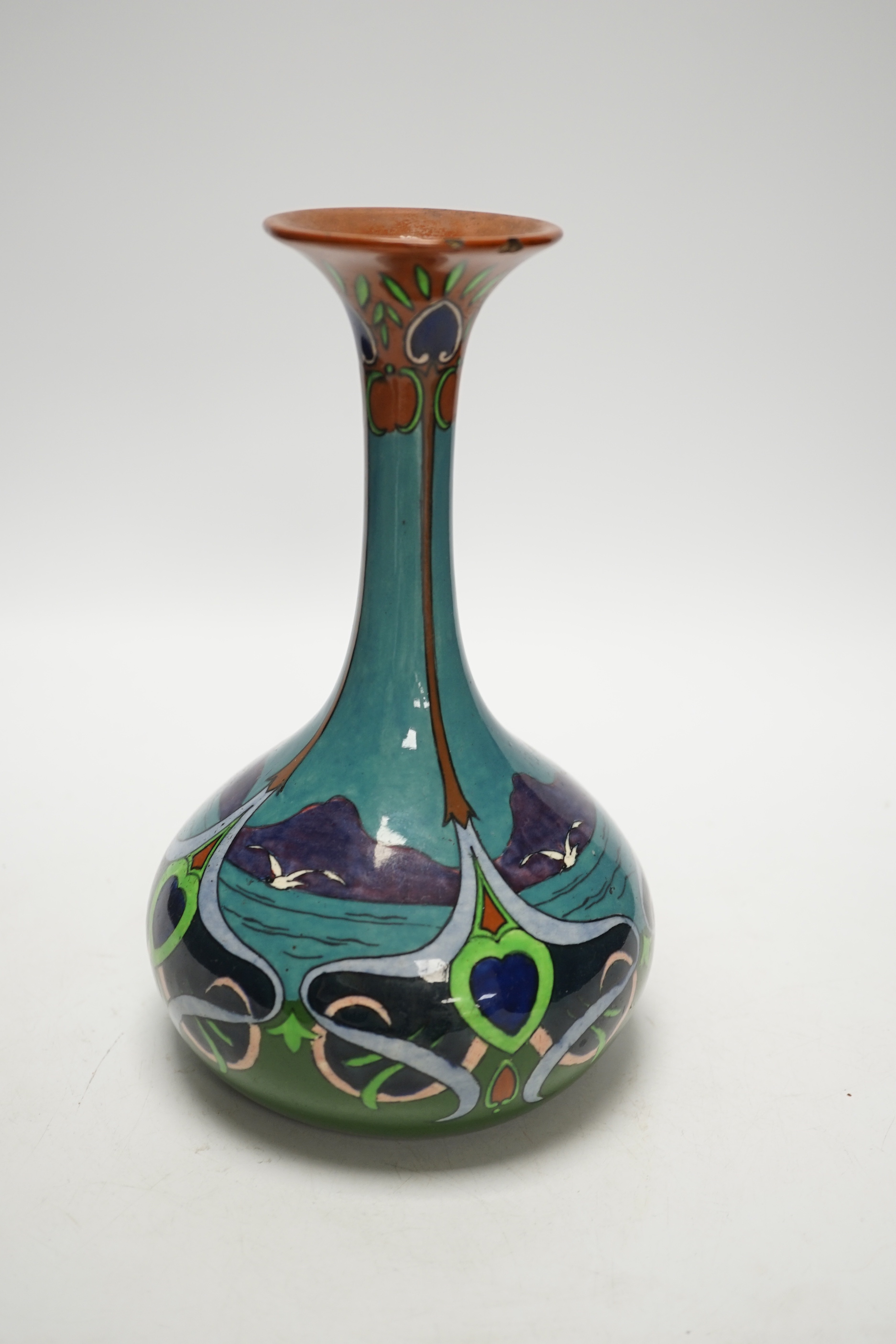 A Foley Intarsio vase, numbered 3543, 22cm